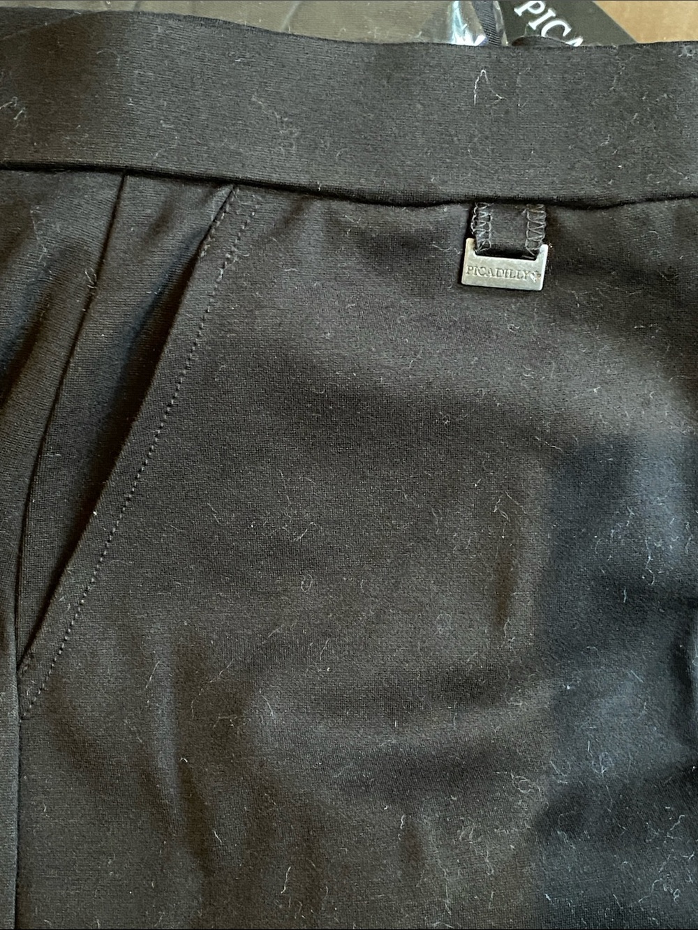 Black Wide-Leg Pull On Elastic waist Trousers - Picture 4 of 6